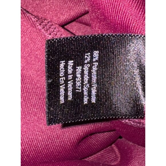 Xersion Burgundy Fitted High-Waisted Wide-Leg Pants Size Small Polyester/Spandex - Picture 2 of 11